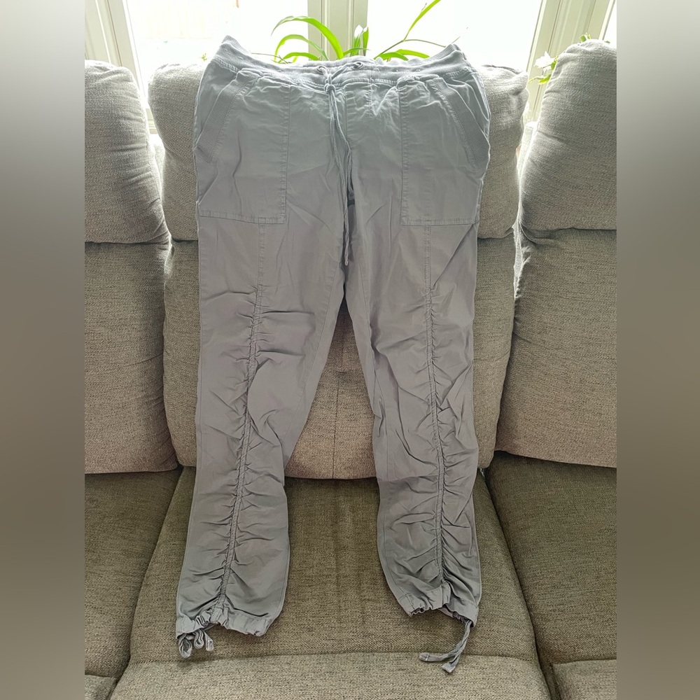 Women's Light blue Ruched Track Joggers - Casual Comfort